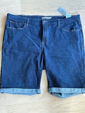 Levi’s Dark Indigo Denim Classic Bermuda Shorts